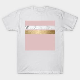 Dusky rose golden marble T-Shirt